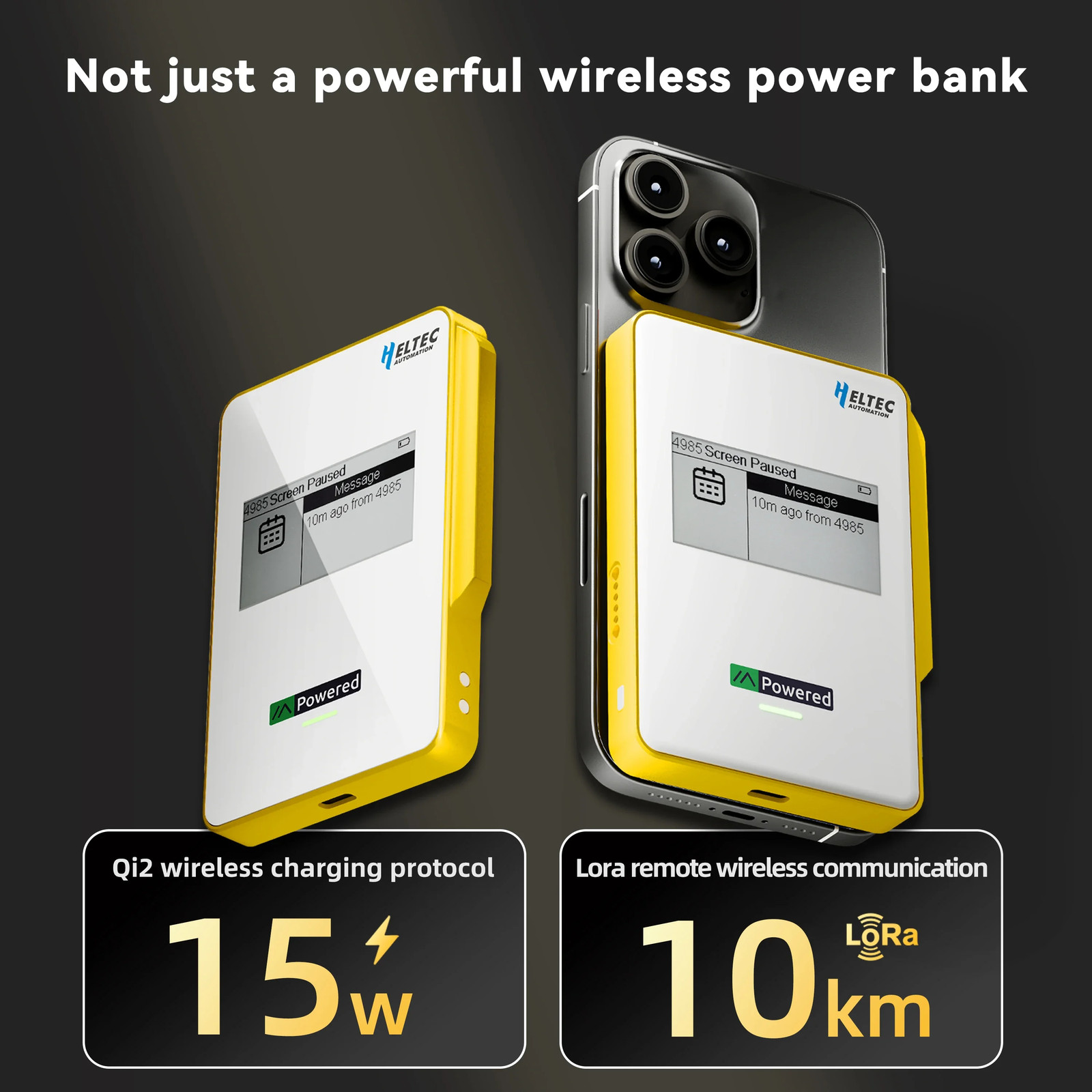 Heltec MeshPocket Qi2 Magnetic Power Bank 10000mAh 15W Wireless Fast Charging