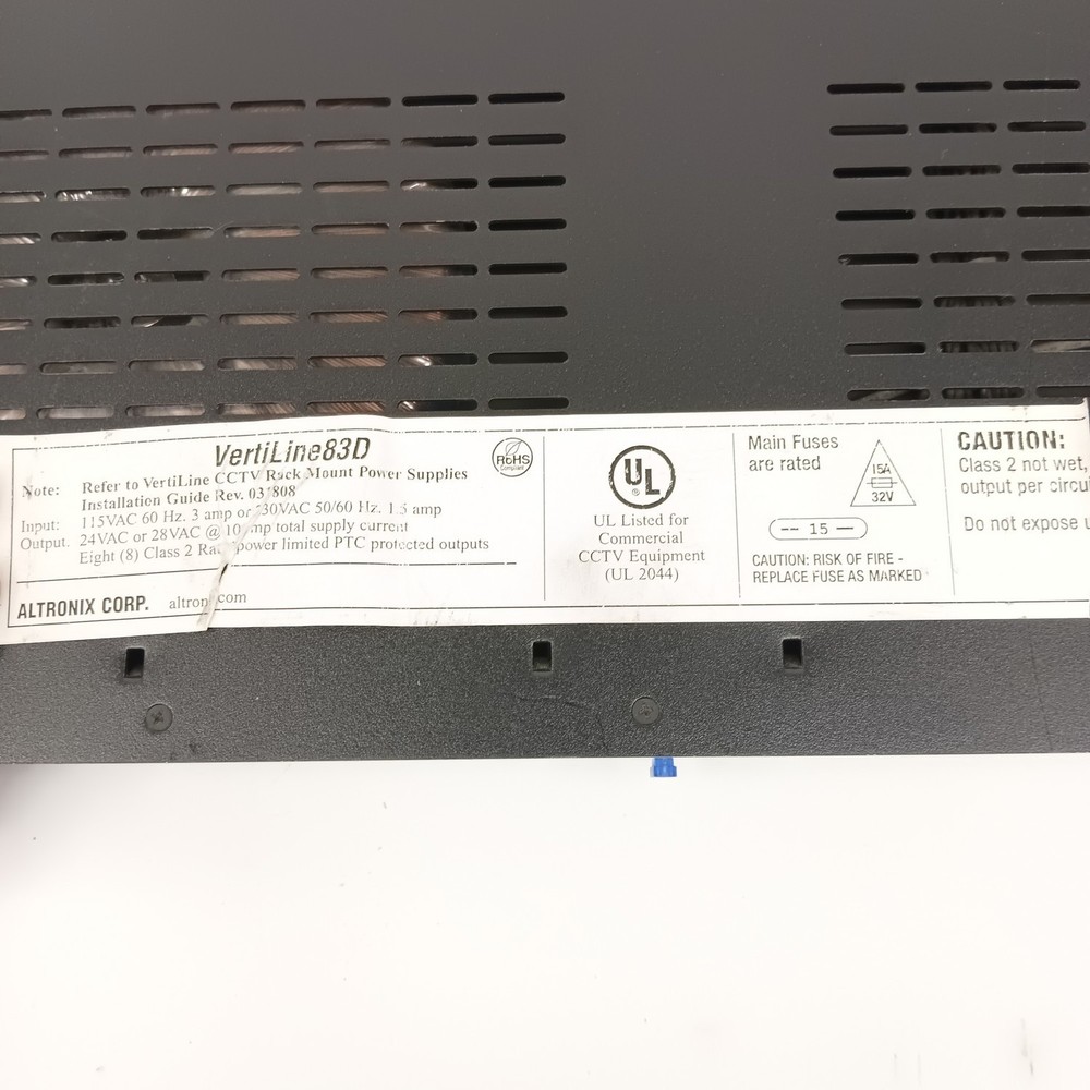 Altronix Vertiline83D AC Rack mount Power Supply