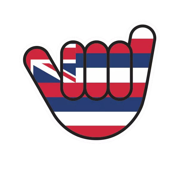 Hawaii Shaka Sticker Decal