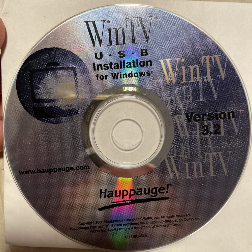 WinTV USB Install For Windows 3.2 CD 2000