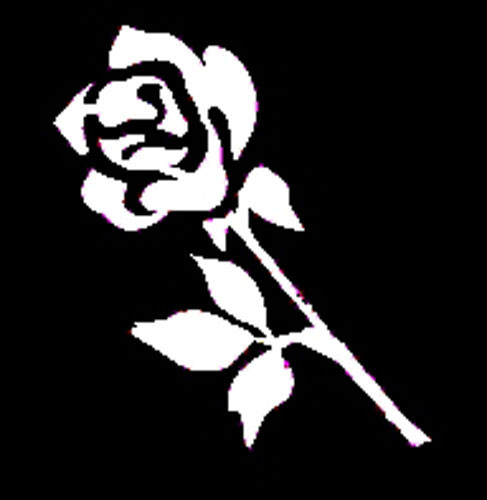 Long Stem Rose Make Up Stencil- 5 Pack