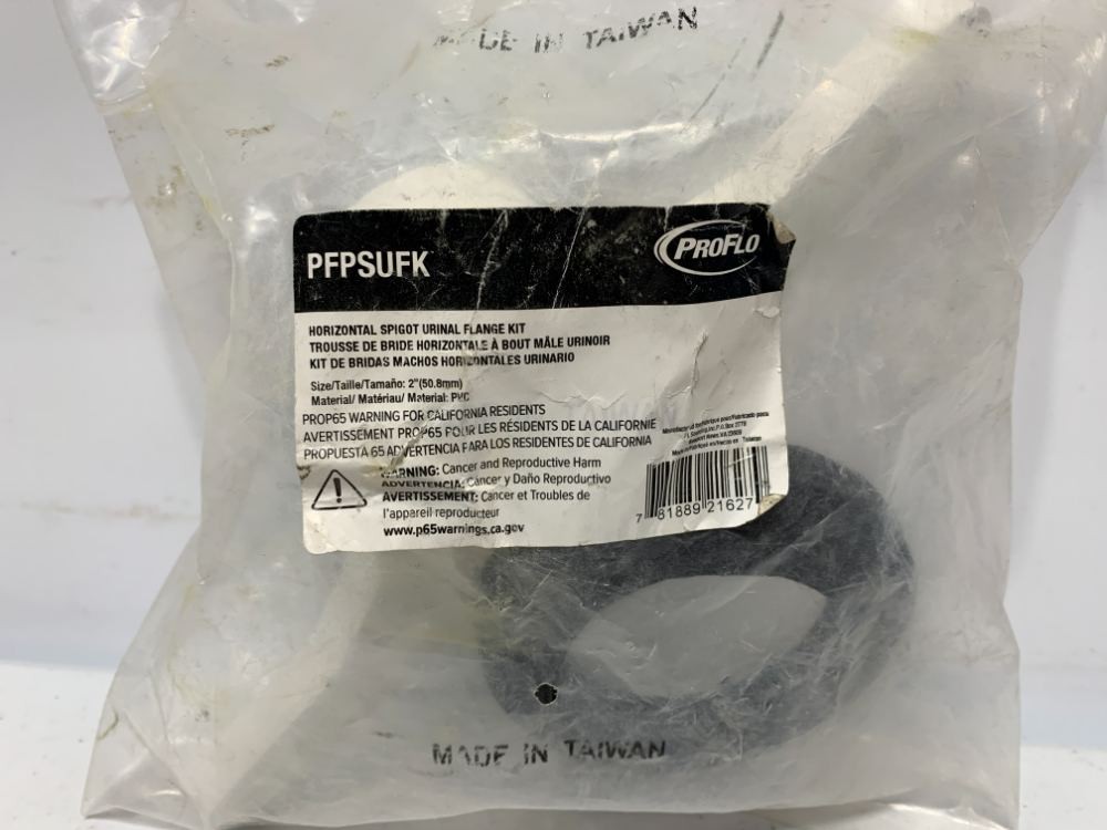 Proflo PFPSUFK Urinal Flange Kit 2" PVC Horizontal Spigot