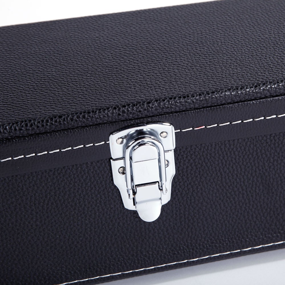 Leather Wood Banjos Case Black 5-String 6-String Microgroove Pattern