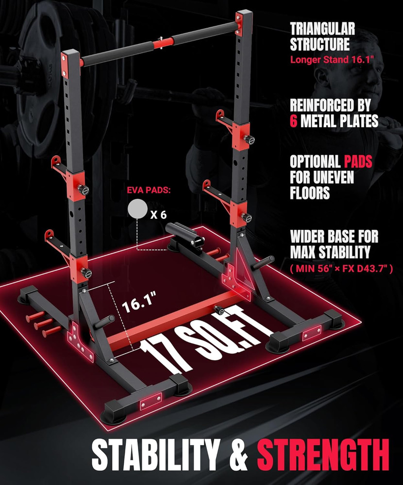 YOLEO Smith Machine & Squat Rack Combo, Multi-Functional Power Racks with Adjust