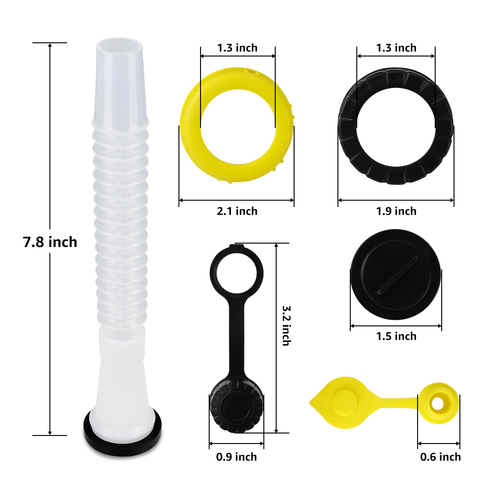 5 SETS Replacement Gas Can Spout fit Blitz, Midwest ,Scepter, Briggs&Stratton