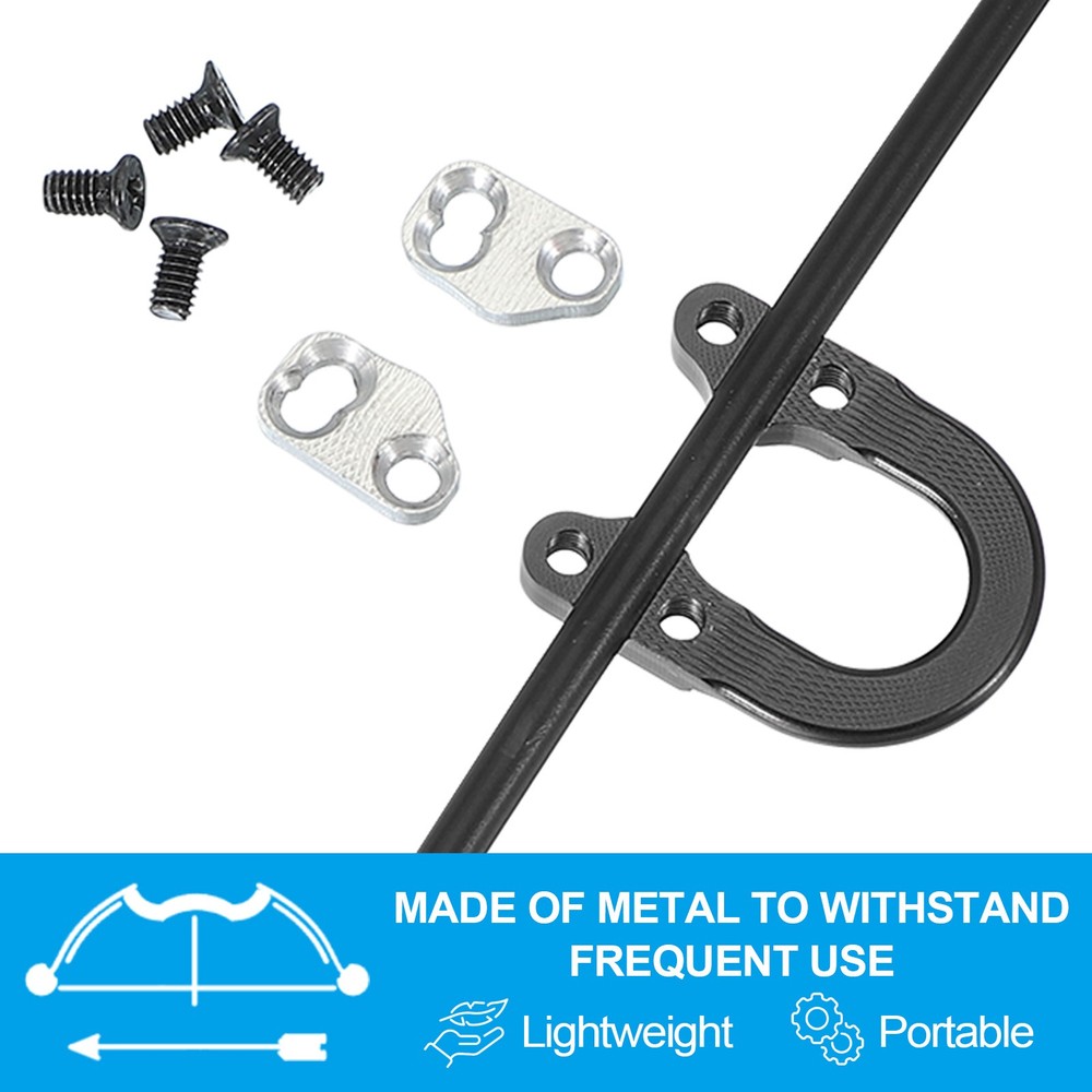 Archery D Loop, 2 Set Compound Bow Metal U Nock D Ring Nocking Release, Black