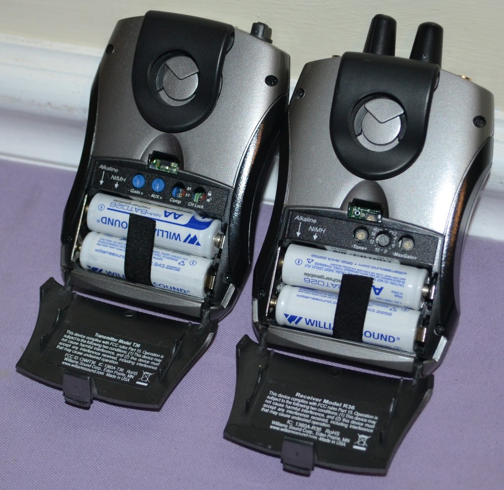 Williams Sound Motiva Personal FM System W/T36 Transmitter, R36 Receive, Charger