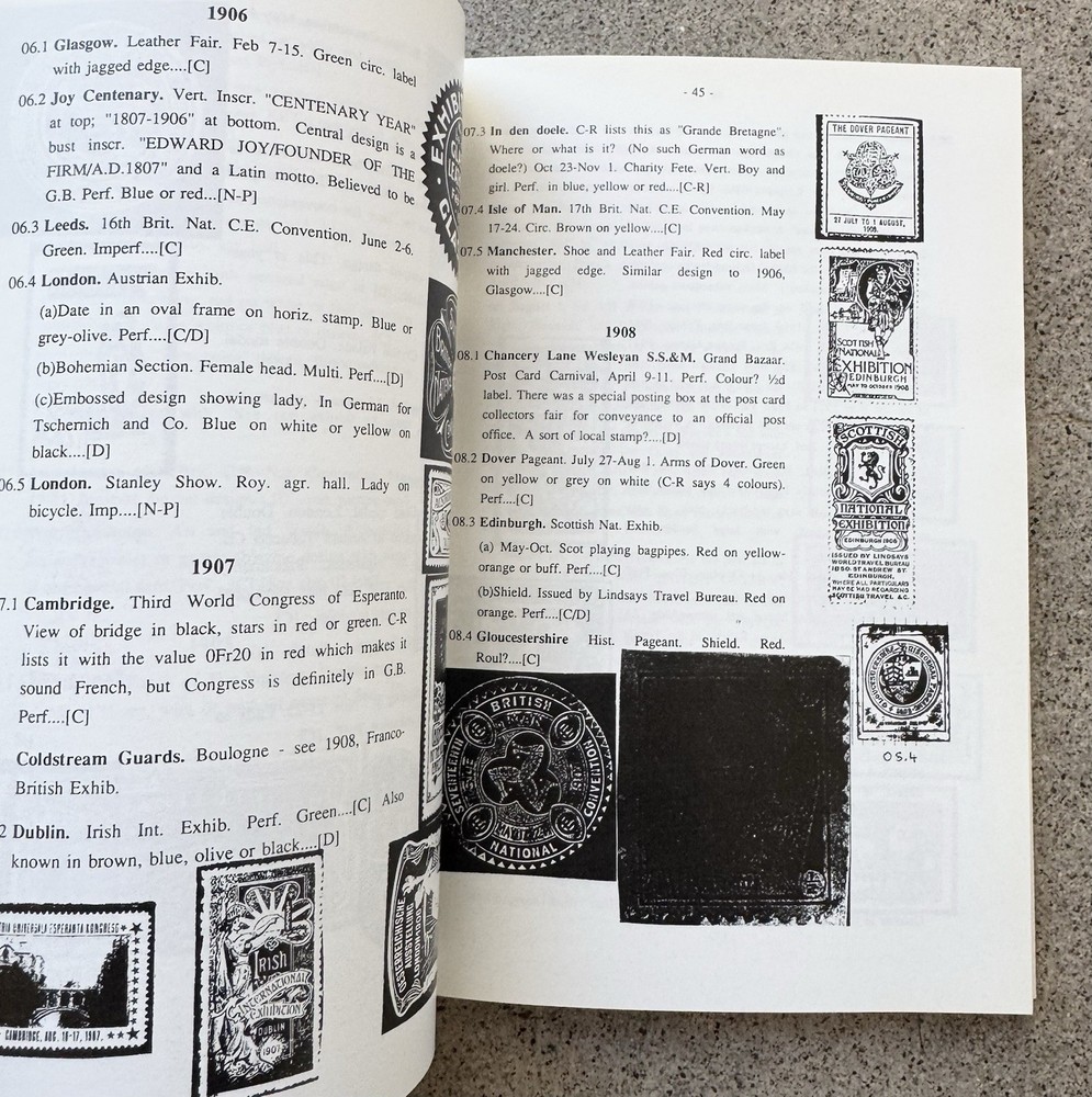 Great Britain Commemorative Labels Pre 1950 Chatfield Cinderella Handbook 8