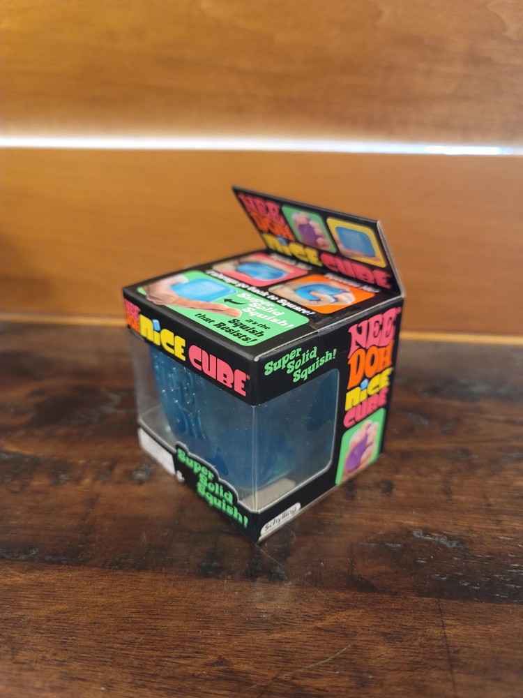 NeeDoh Nee Doh Nice Cube Blue Super Solid Squish - squishy