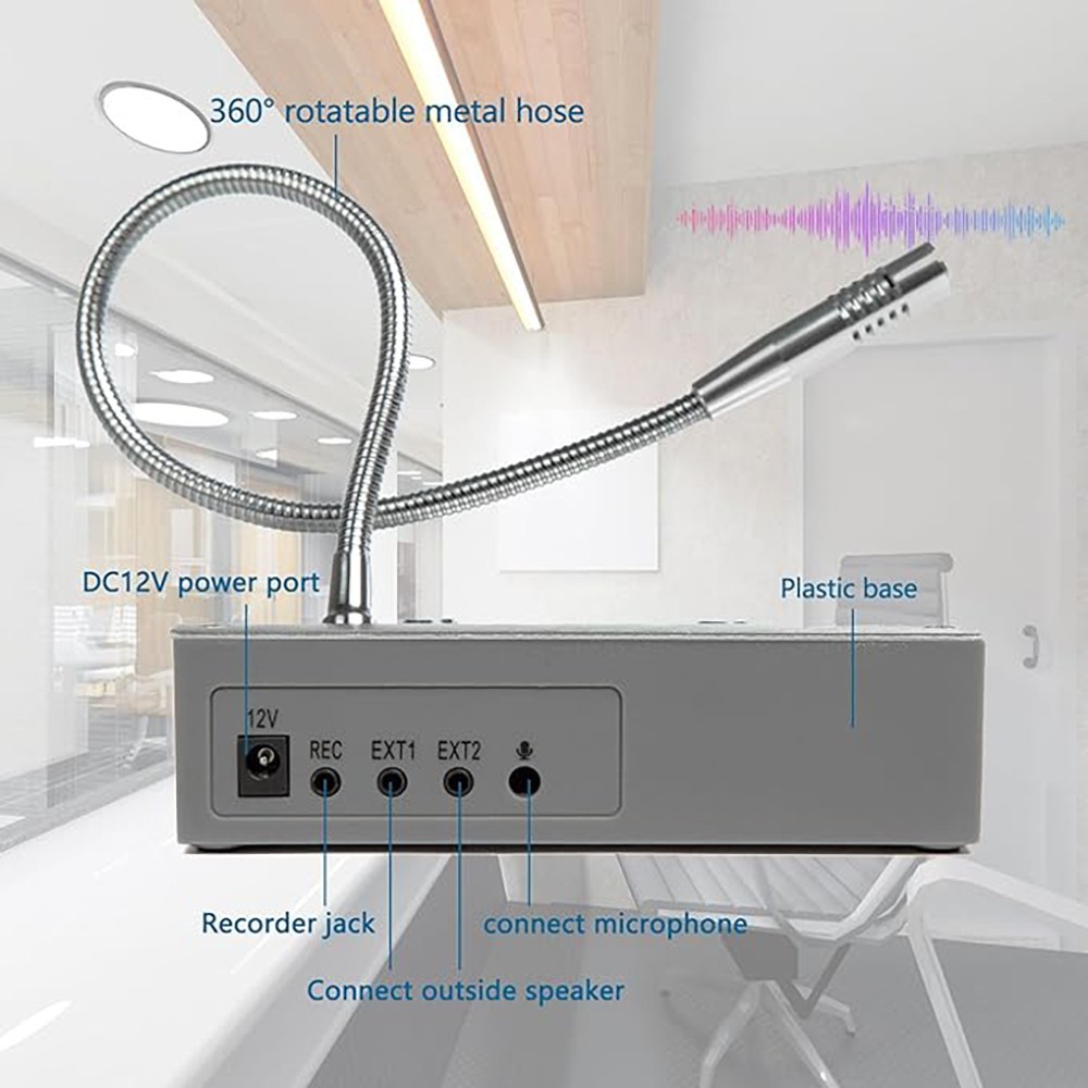 Two Way Window Intercom Speaker with Mute Function for Bank Office Hospital