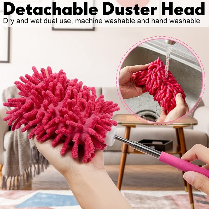 Extendable Chenille Duster Long Telescopic Duster Magic Static Duster Brush