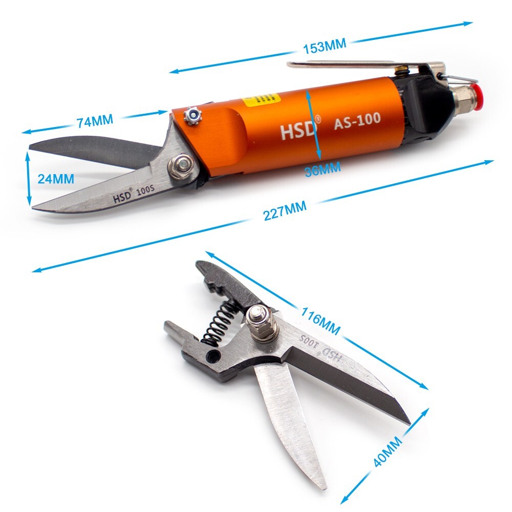 Pneumatic Scissors Handheld Air Cutter Nippers Plastic Metal Sheet Cutting Tools