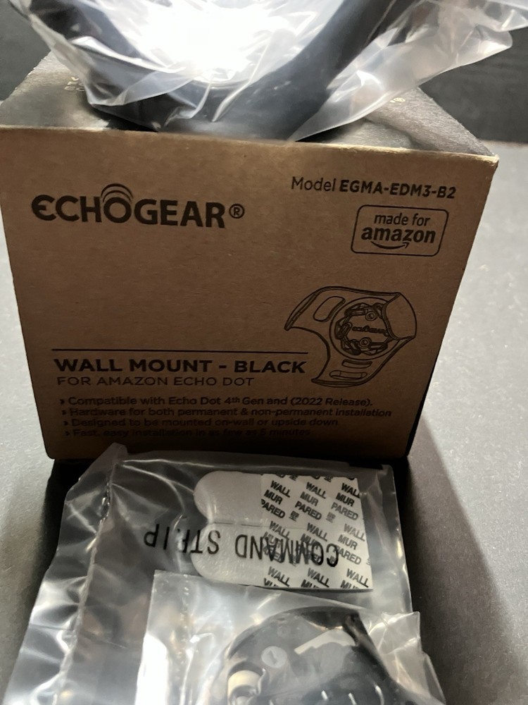 2 New Echo Gear Wall Mount For Amazon Echo Dot 4th Gen - Model EGMA-EDM3-B2