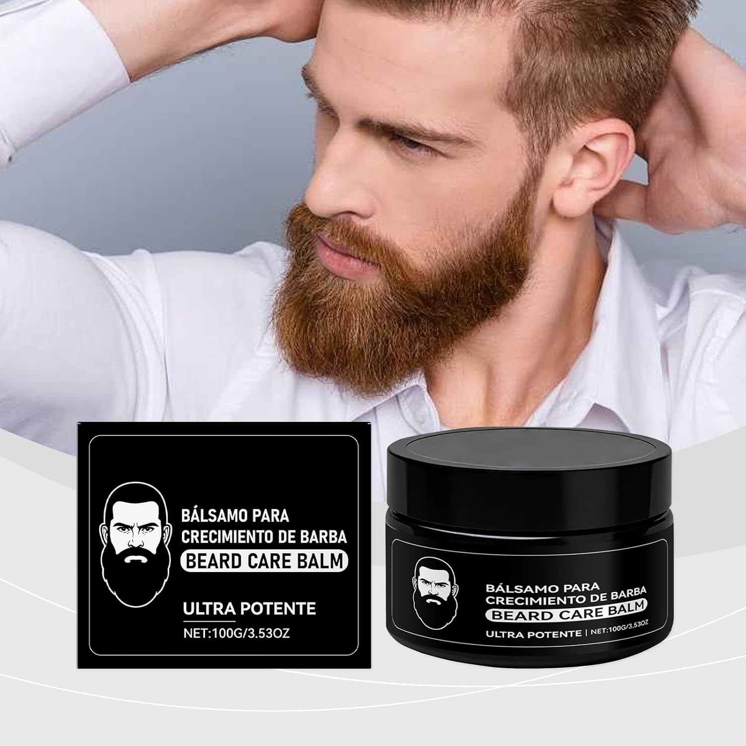 NEW Apolo Para Barba, Bálsamo Estimulante de Barba, Ultra Potente Beard Stimu...
