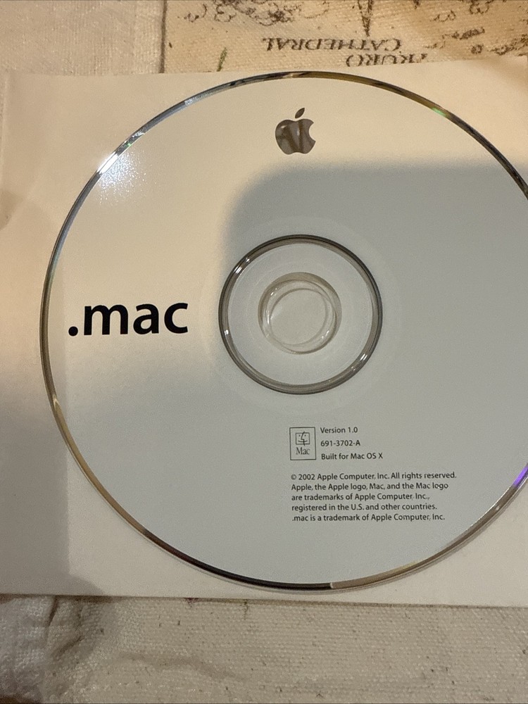 2002 Macintosh Mac .Mac Software Installation CD Version 1.0 Built For OS X