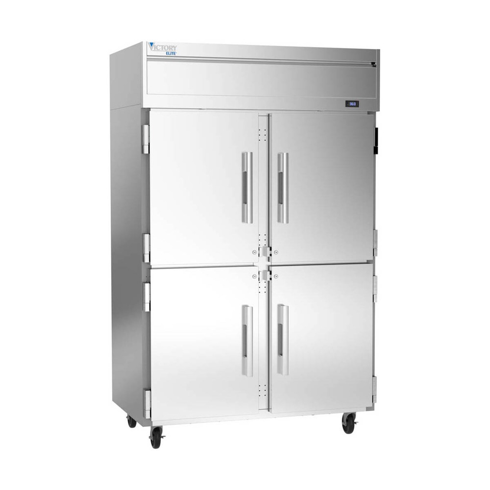 Victory VERSA-2D-HD-HC 52" 2-Section Reach-In Refrigerator w/ 4 Solid Half-Do...
