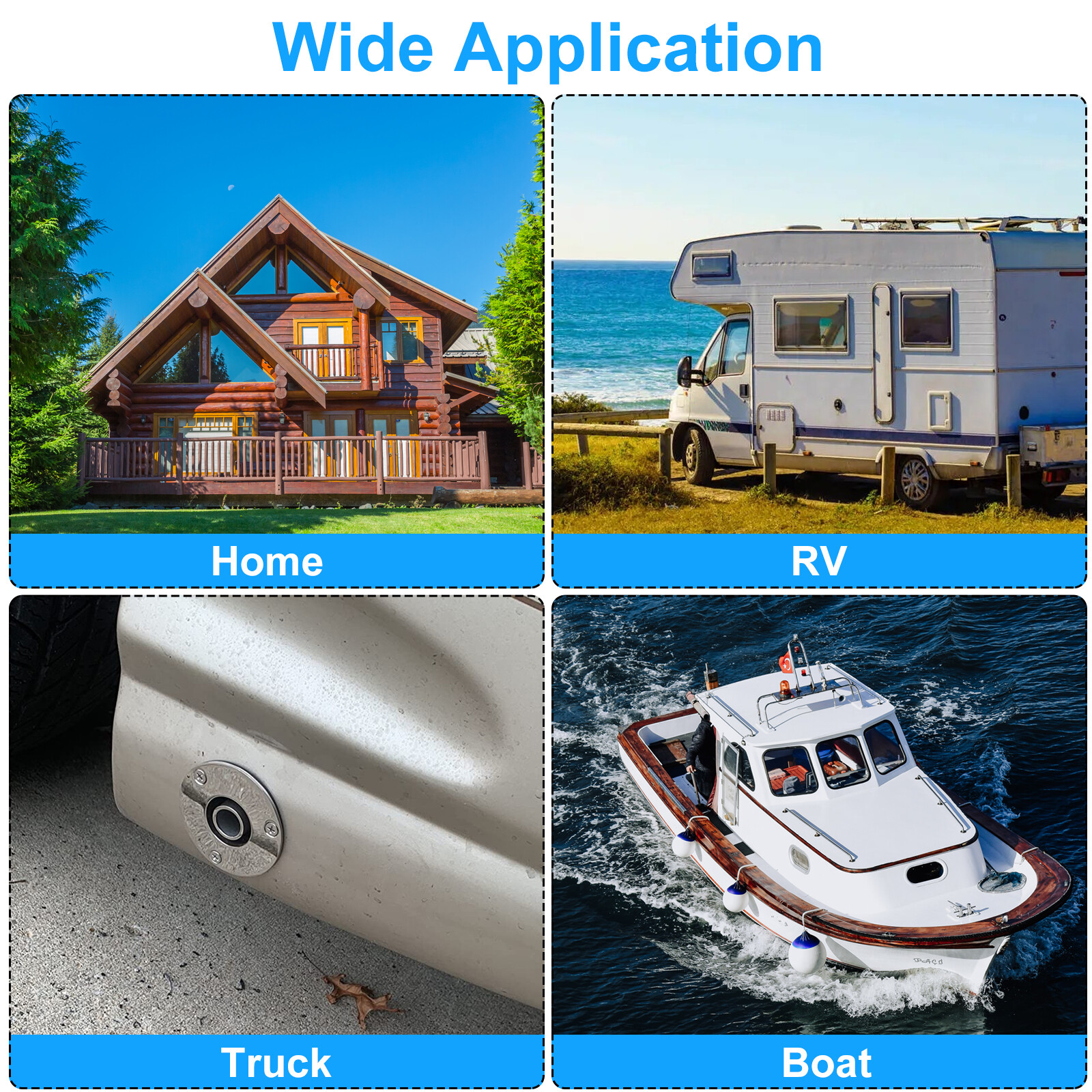 Thru Hull Exhaust Fitting, 24mm 316 Stainless Steel, For Diesel Parking Heaters