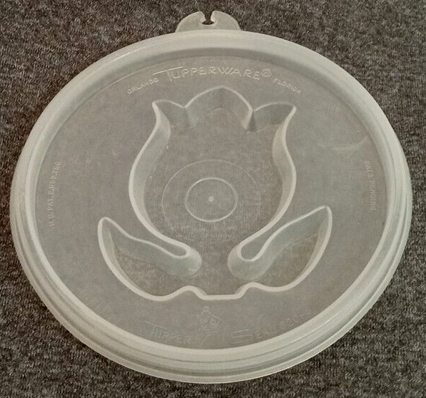 Tupperware Lid Flower Clear 620-4 Replacement Vintage 4"