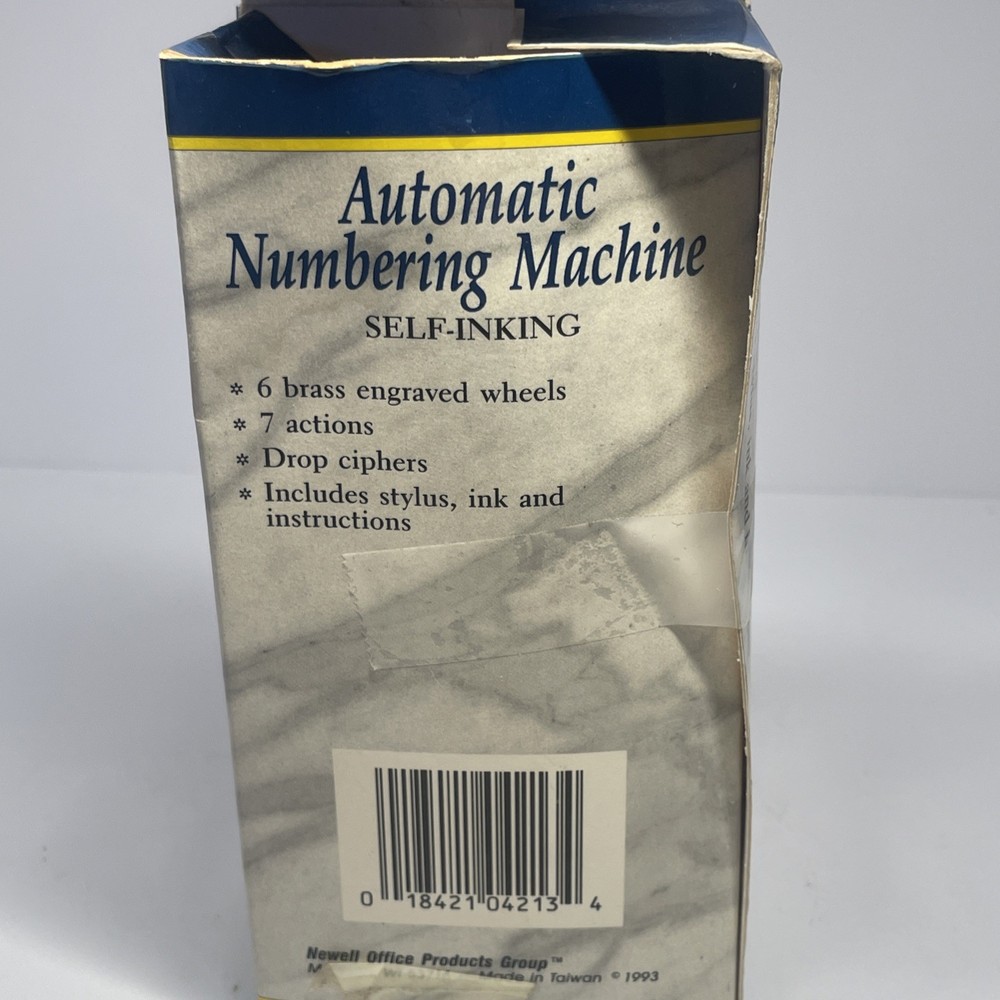 Rogers Automatic Numbering Machine Self Inking Used
