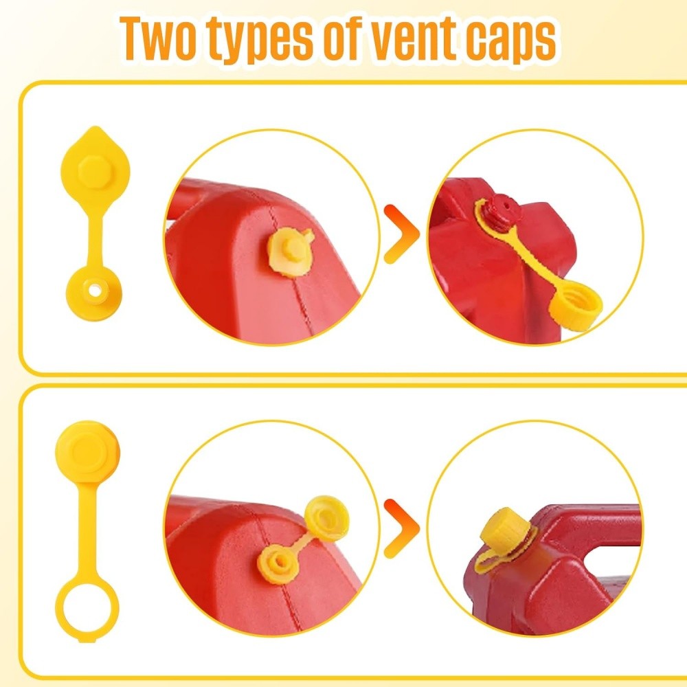 Gas Can Spout Nozzle Vent Kit Replacement for Plastic Gas Cans Old Style Caps