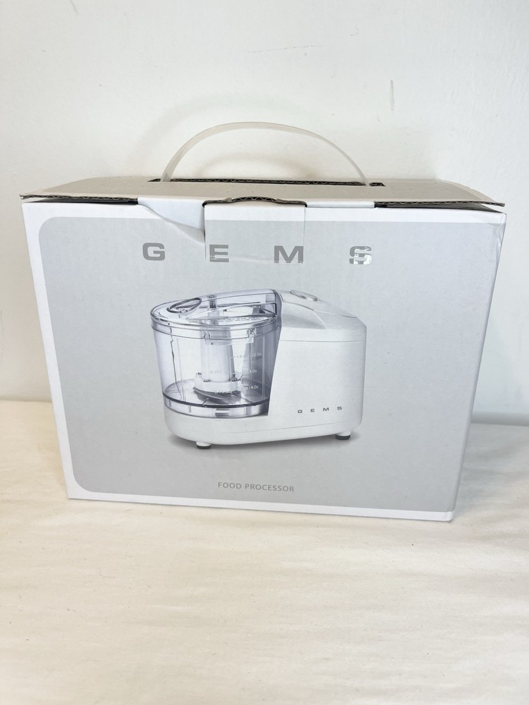 Gems White Mini Food Processor-Compact Kitchen Chopper