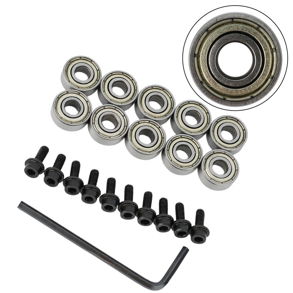 Router Bit Bearing 11pcs/Set 12.7mm Router Bit Attachment Mounted Replacement