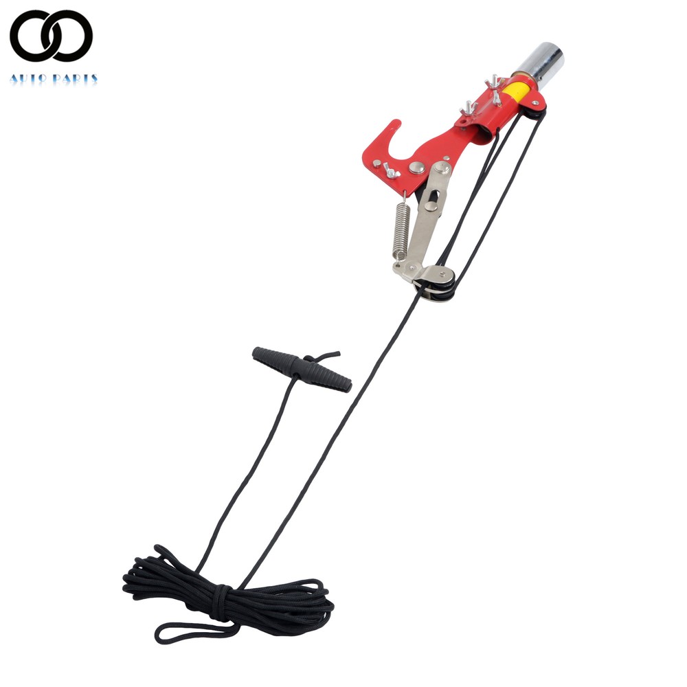 Manual Pole Saw 30 ft Extendable Tree Pruner, Sharp Steel Blade and Scissors