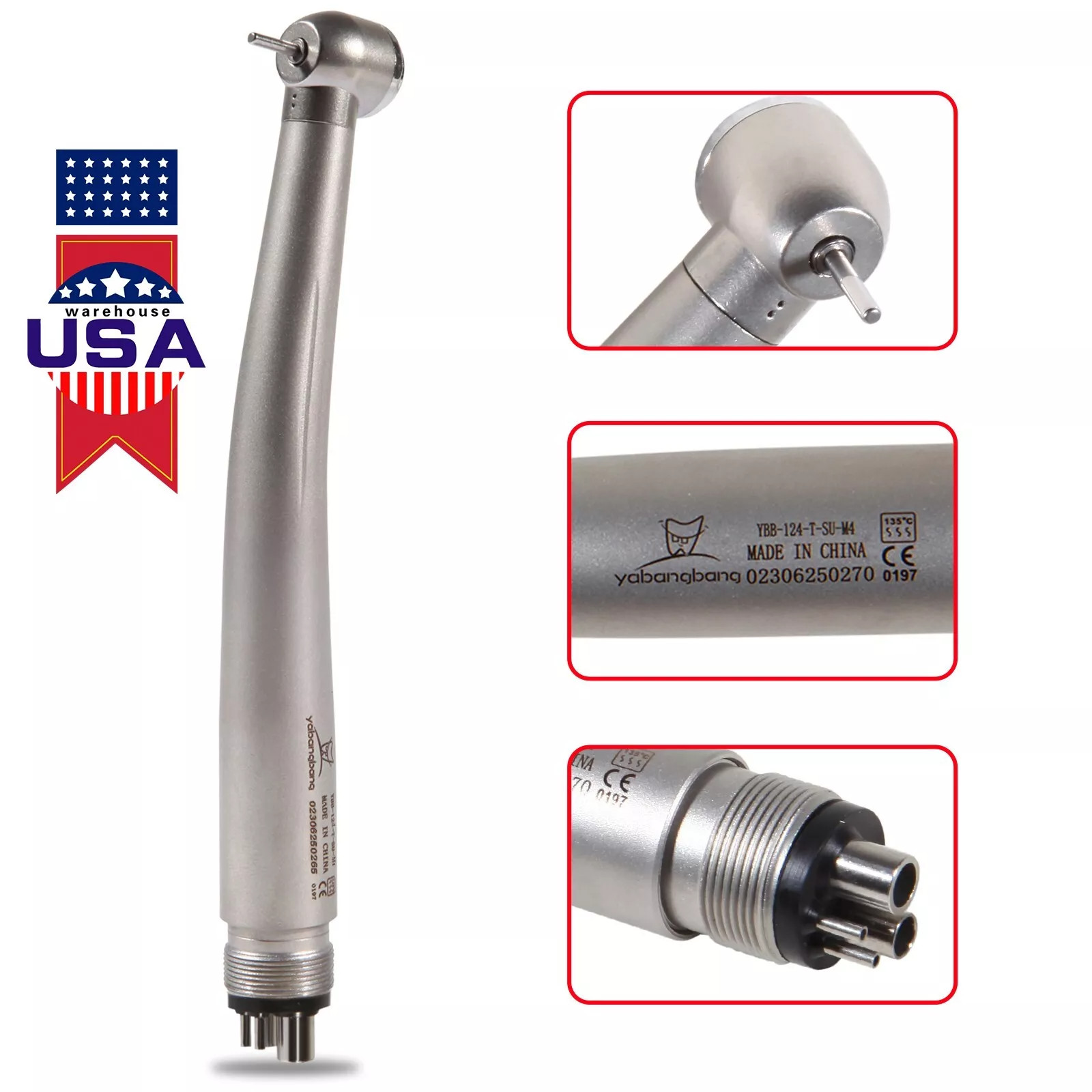 10*NSK Style PANA MAX Dental High Speed Turbine Handpiece Push Button 4Hole SALE