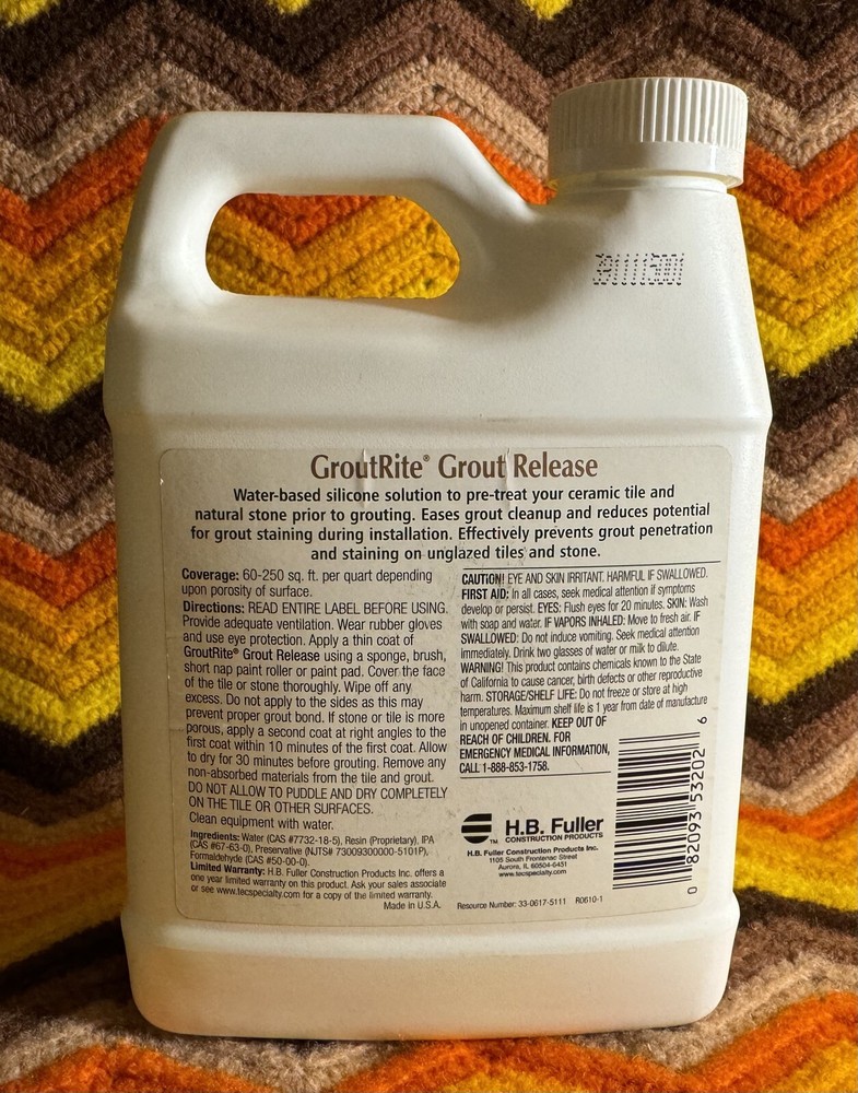 TEC GroutRite Grout Release, Specialty Grout Release - 1 Quart (32 oz)