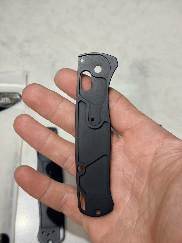 Flytanium Crossfade Black Titanium Benchmade Bugout Scales
