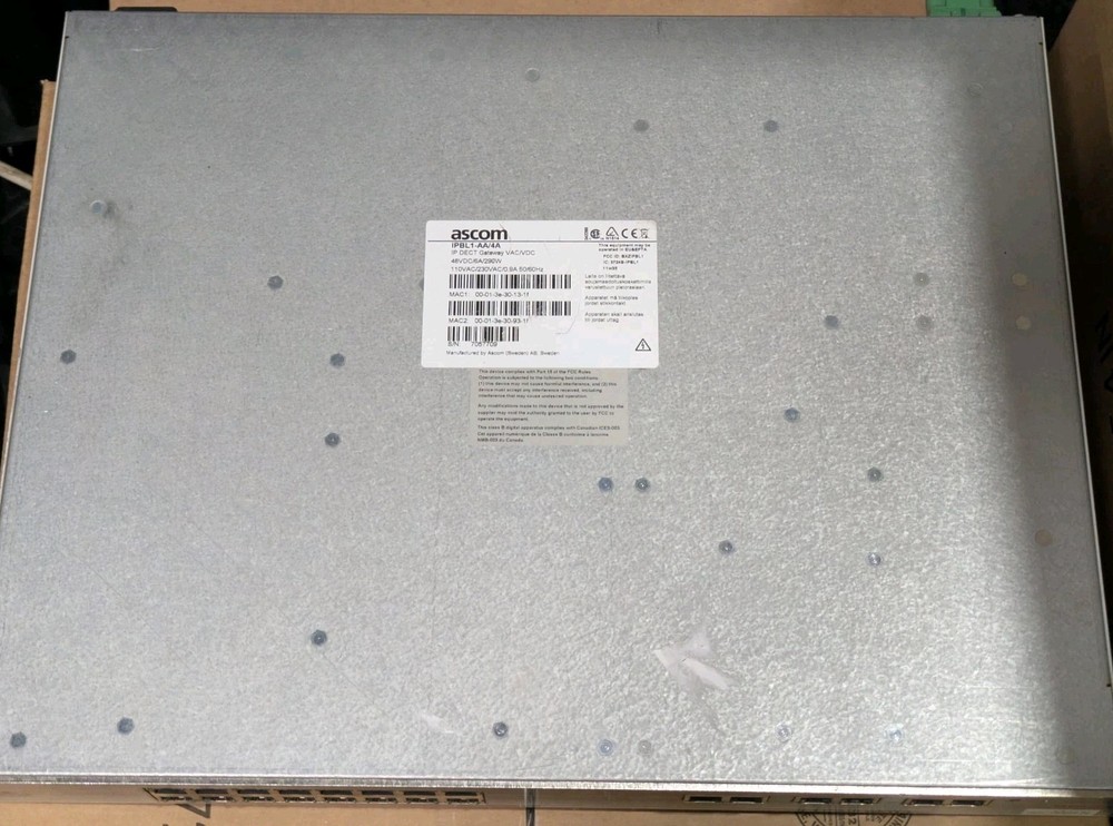 Ascom IPBL1-AA/4A IP-DECT Gateway Module | Boots to GUI | READ DESCRIPTION - Fan
