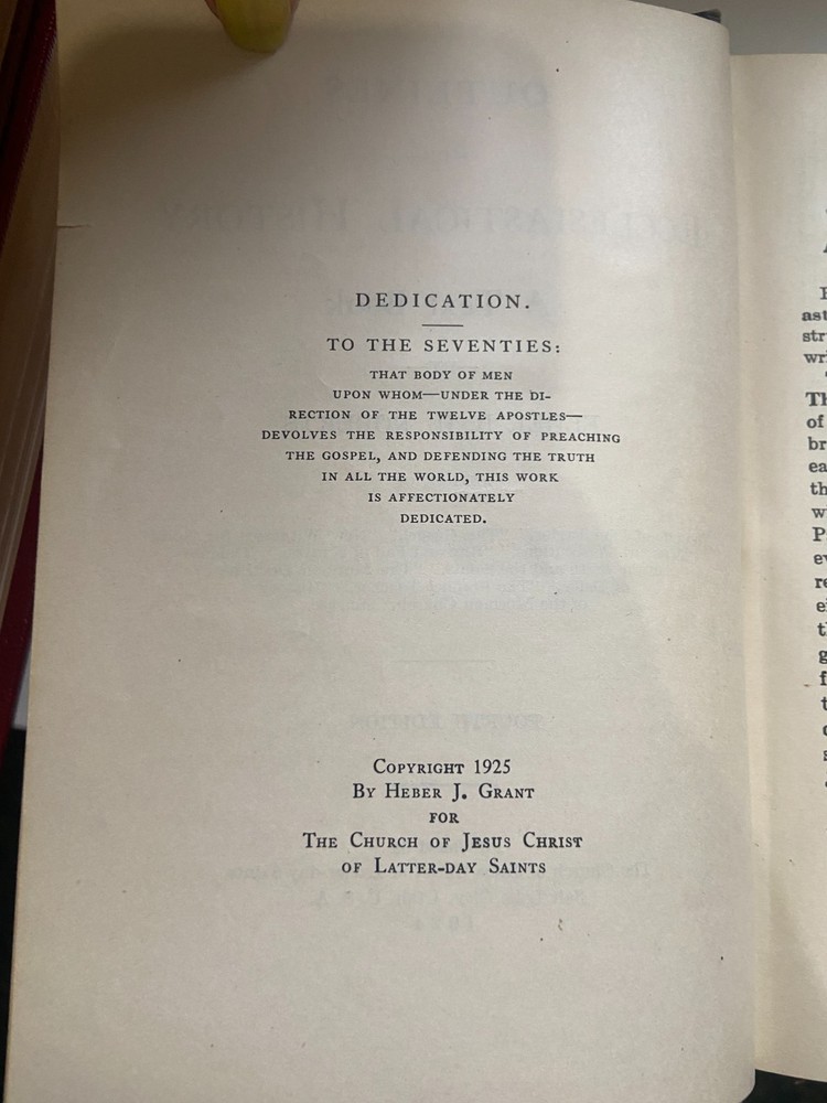 Outlines of Ecclesiastical History Book - 1925