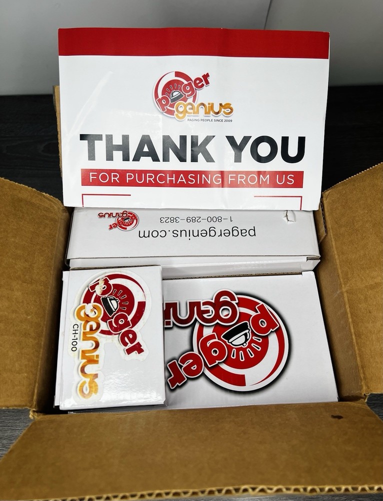 Pager Genius 10 Restaurant Coaster Pagers *Complete Paging System*