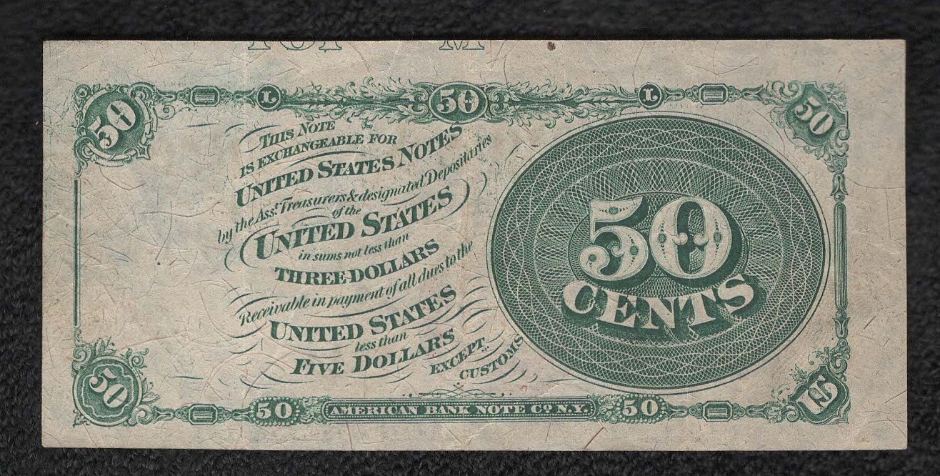 "Fourth Issue" FR#1376 .50 Cent Fractional Note "XF"