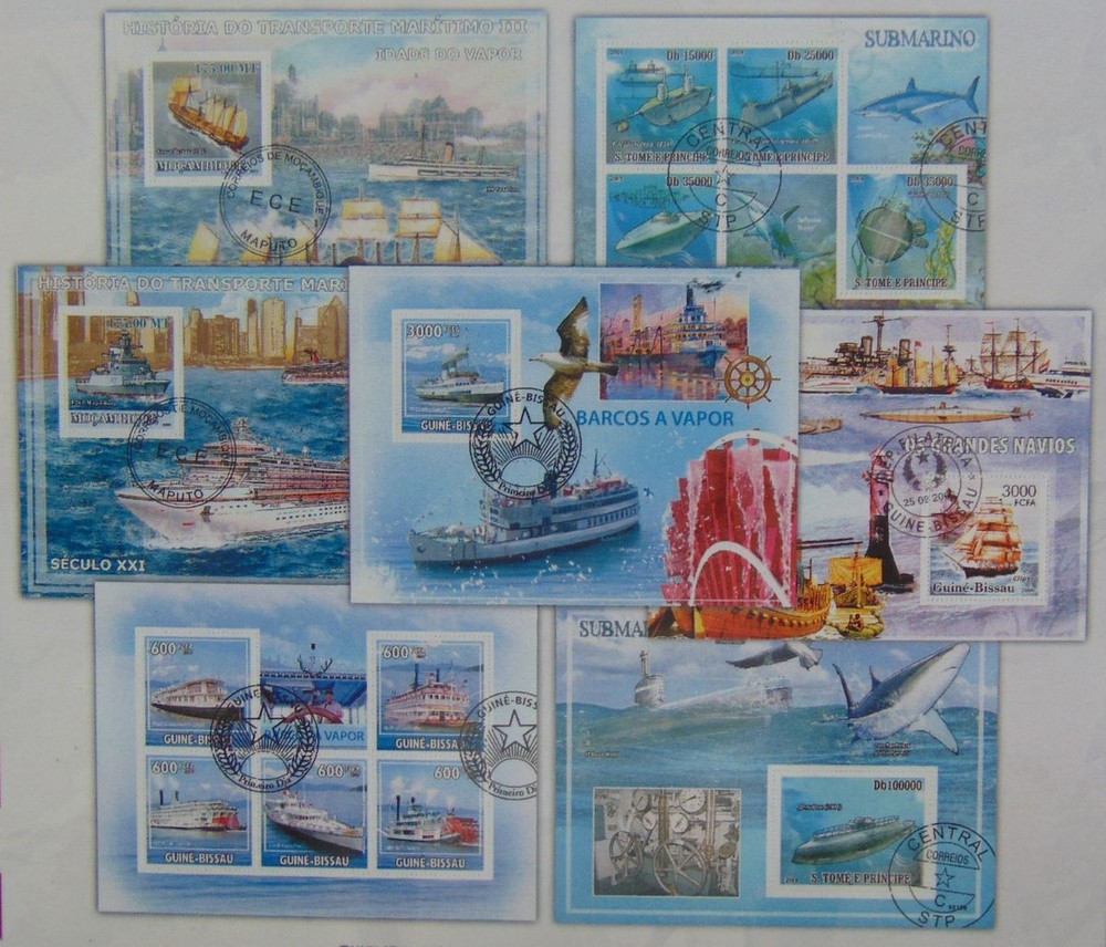 10 diff. topical stamp packets w/ 70 sheets cat. listed (cto) Lot #5