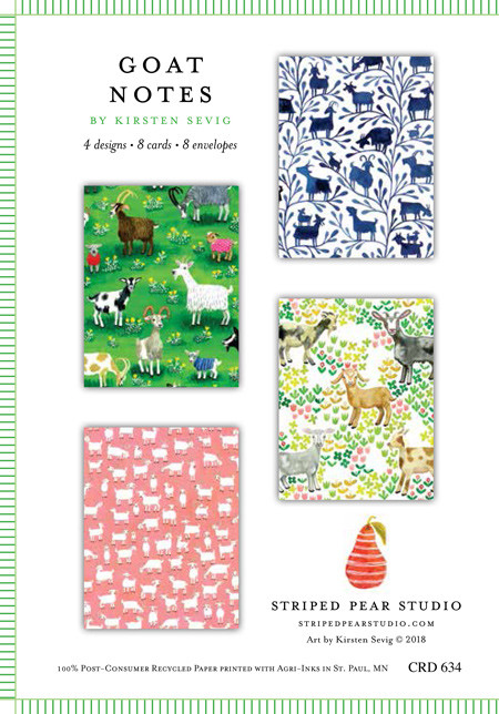 Goat Notes Notecards Set, NEW