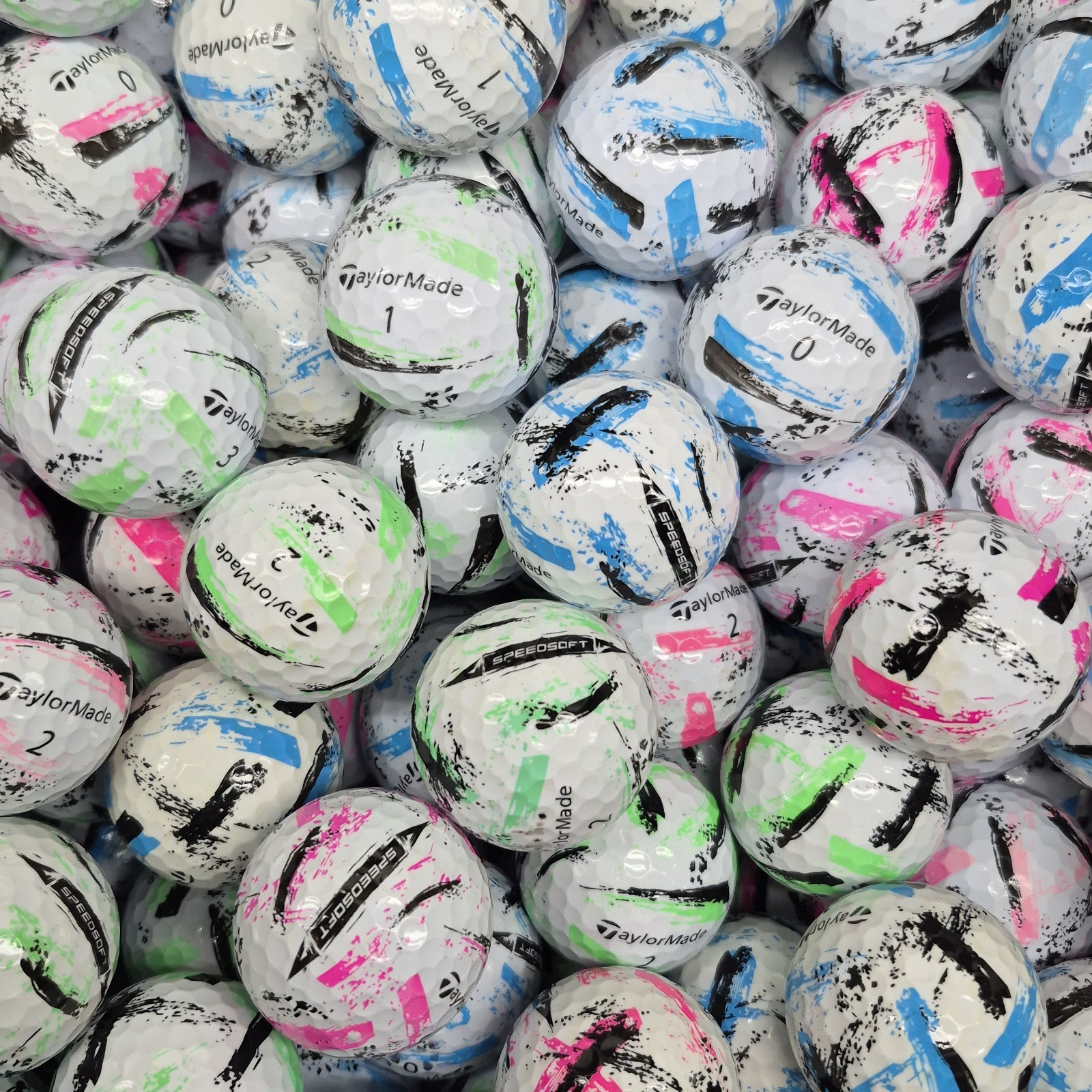 36 Taylormade Speedsoft Ink Color Mix Golf Balls - 3A Value Grade AAA