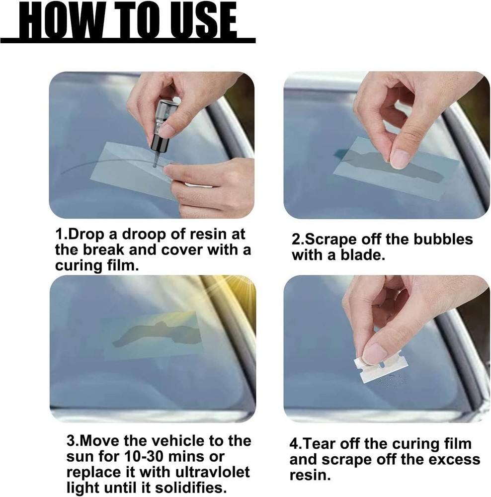 CrackFix Pro Windshield Repair Kit – Fix Chips & Cracks Fast