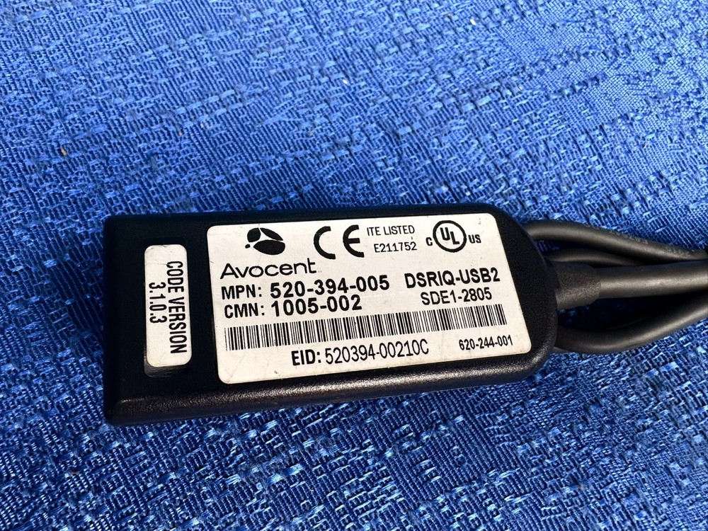 Avocent DSRIQ-USB2 Interface Console Cable Adapter Pod 520-394-005