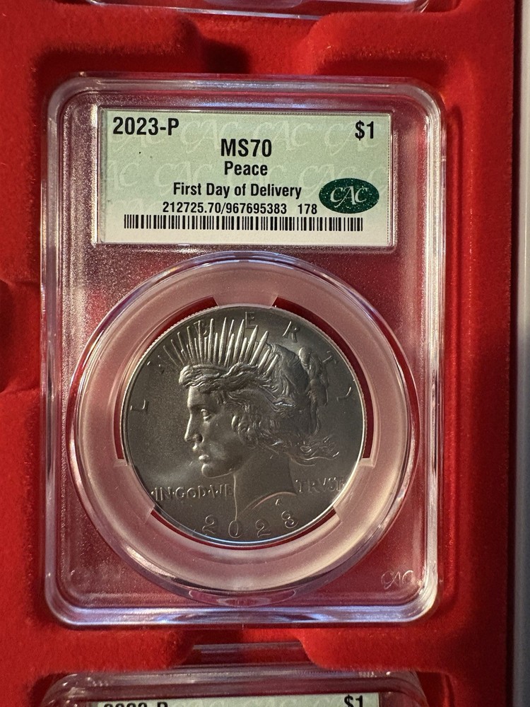 2023 PEACE SILVER DOLLAR CAC MS70 FIRST DELIVERY