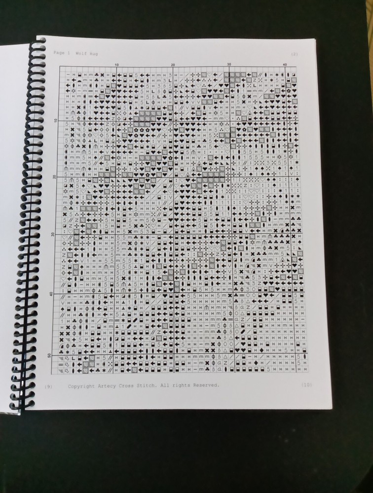 WOLF HUG Artecy Counted Cross Stitch Pattern