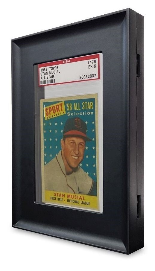 Pack of 4 BCW Black Wall Mountable Interlocking Graded Trading Card Frames