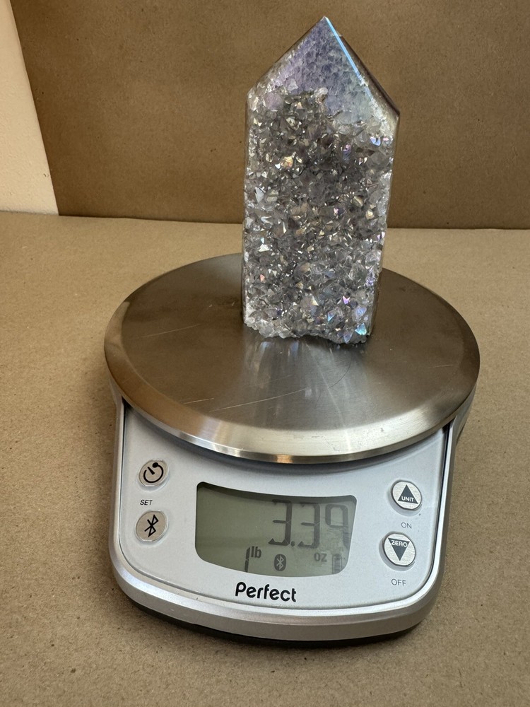 Titanium Quartz crystal open smile Obelisk