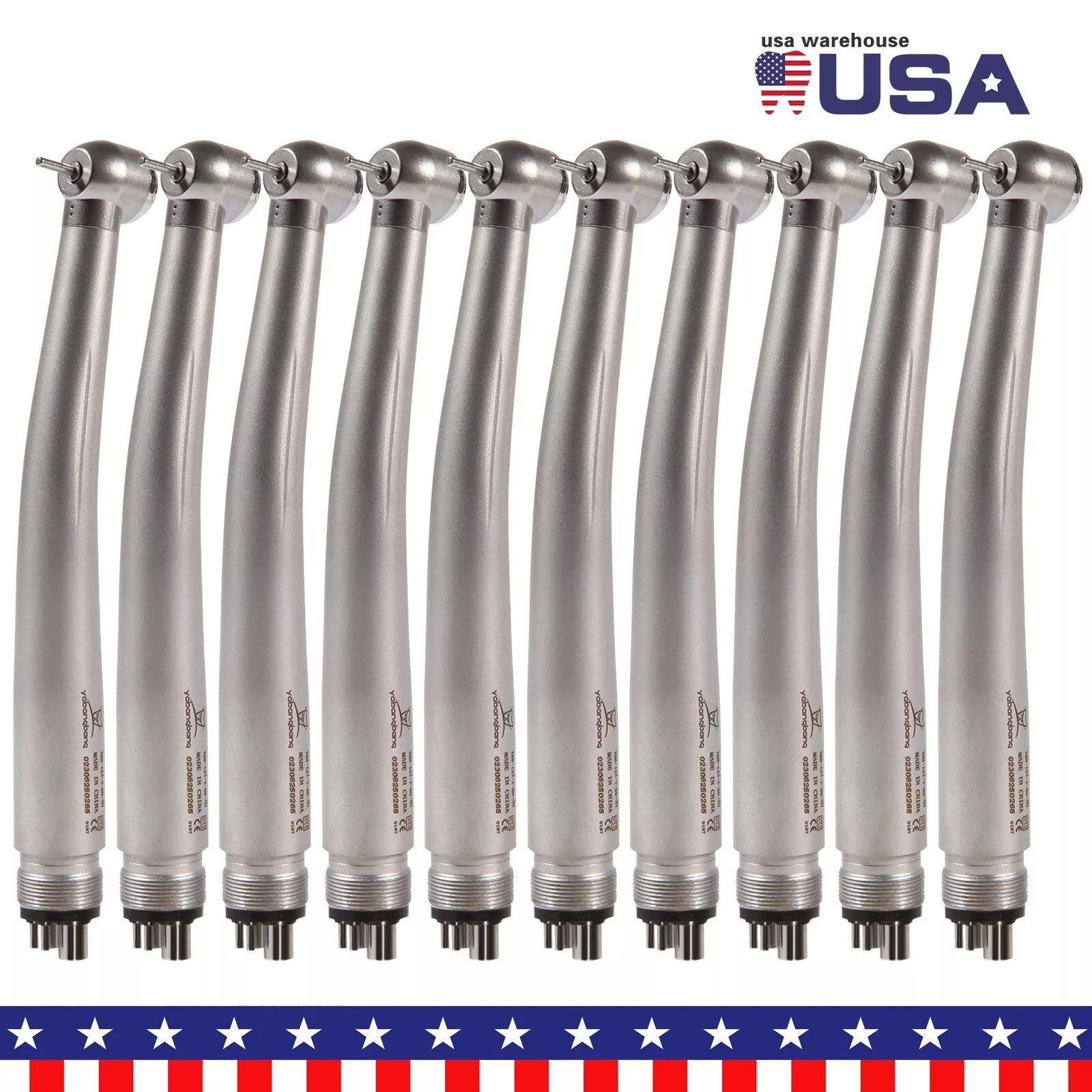 10*NSK Style PANA MAX Dental High Speed Turbine Handpiece Push Button 4Hole SALE