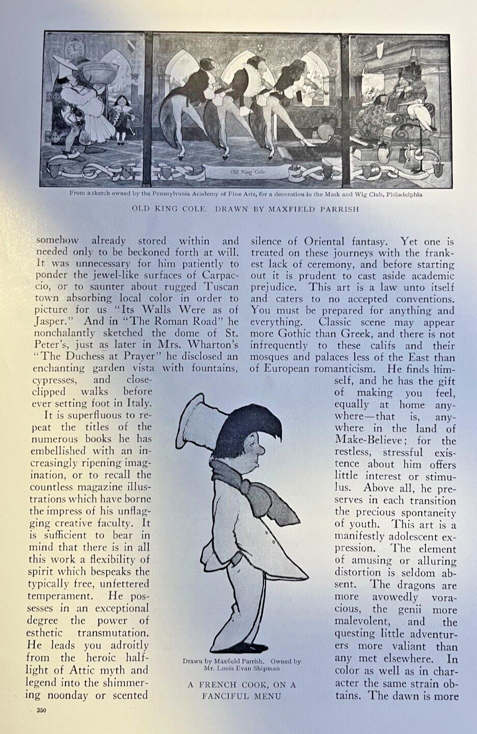 1912 Artist Maxfield Parrish Master of Make Believe