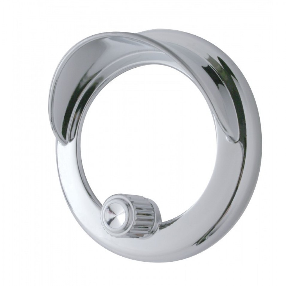 Freightliner Chrome Clock Bezel w/ Visor - Indented