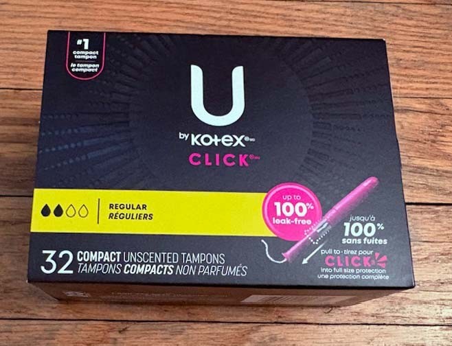 U by Kotex Click Compact Tampons Regular Compact Unscented 32 Count NEW