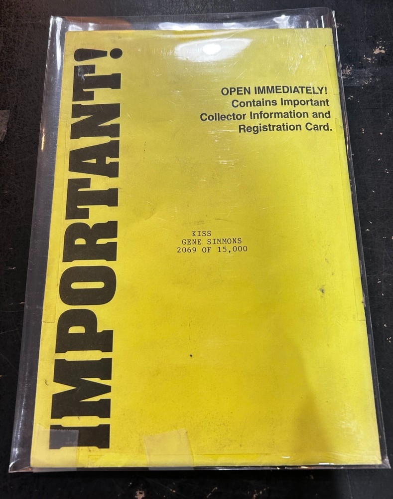 KISS Gene Simmons Illusive Originals Signed Auto 1997 Bust Face Plaque 2069