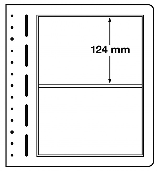Lighthouse LB2 Album Pages -Blank 2-Strip Hingeless Pages Pack of 10