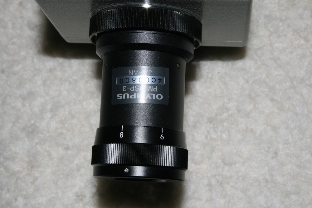 OLYMPUS MICROSCOPE CAMERA ATTACHMENT PM-PB20 W. Olympus Eyepiece ,Adapter, Cable